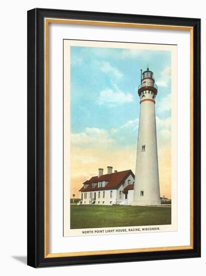 North Point Lighthouse, Racine, Wisconsin-null-Framed Art Print