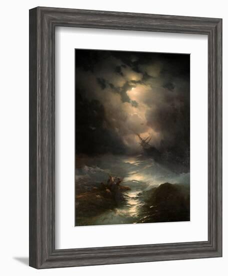 North Sea Storm, 1865-Ivan Konstantinovich Aivazovsky-Framed Giclee Print