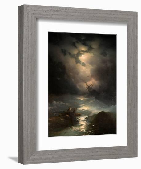 North Sea Storm, 1865-Ivan Konstantinovich Aivazovsky-Framed Giclee Print
