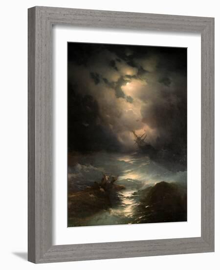 North Sea Storm, 1865-Ivan Konstantinovich Aivazovsky-Framed Giclee Print