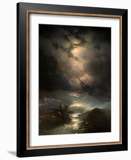 North Sea Storm, 1865-Ivan Konstantinovich Aivazovsky-Framed Giclee Print