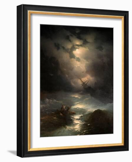 North Sea Storm, 1865-Ivan Konstantinovich Aivazovsky-Framed Giclee Print