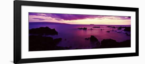 North Shore at Purple Sunset, Maui, Hawaii, USA-null-Framed Photographic Print