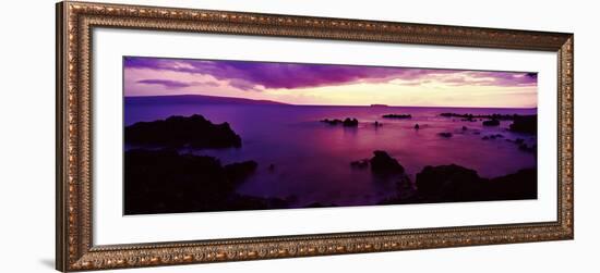 North Shore at Purple Sunset, Maui, Hawaii, USA-null-Framed Photographic Print