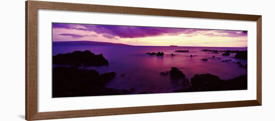 North Shore at Purple Sunset, Maui, Hawaii, USA-null-Framed Photographic Print