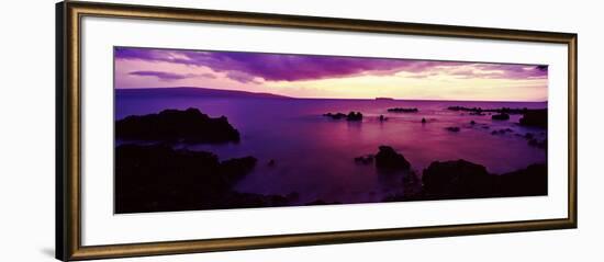 North Shore at Purple Sunset, Maui, Hawaii, USA-null-Framed Photographic Print