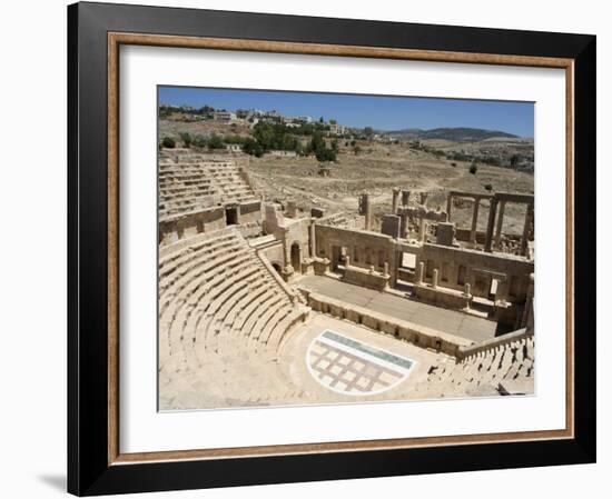 North Theatre, Roman City, Jerash, Jordan, Middle East-Christian Kober-Framed Photographic Print