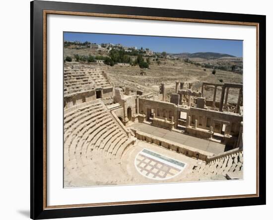 North Theatre, Roman City, Jerash, Jordan, Middle East-Christian Kober-Framed Photographic Print