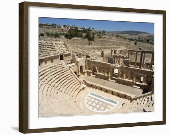 North Theatre, Roman City, Jerash, Jordan, Middle East-Christian Kober-Framed Photographic Print