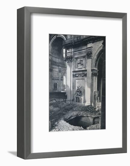 'North Transept of St. Paul's Cathedral after bombing, 1941'-Unknown-Framed Photographic Print