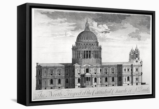 North View of St Paul's Cathedral, City of London, C1713-null-Framed Premier Image Canvas