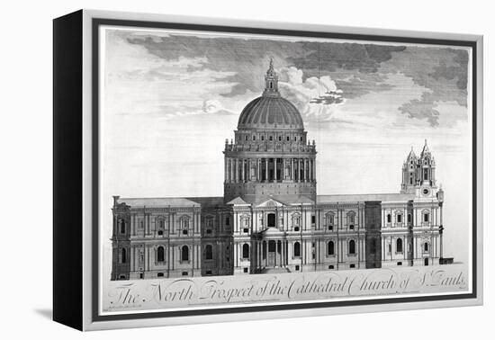 North View of St Paul's Cathedral, City of London, C1713-null-Framed Premier Image Canvas