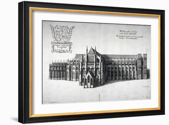 North View of Westminster Abbey, London, 1654-Wenceslaus Hollar-Framed Premium Giclee Print