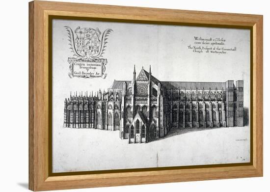 North View of Westminster Abbey, London, 1654-Wenceslaus Hollar-Framed Premier Image Canvas