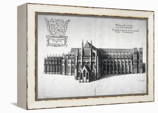 North View of Westminster Abbey, London, 1654-Wenceslaus Hollar-Framed Premier Image Canvas
