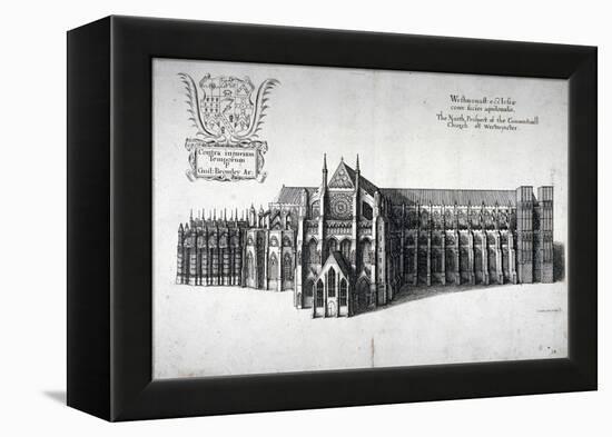 North View of Westminster Abbey, London, 1654-Wenceslaus Hollar-Framed Premier Image Canvas