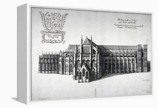 North View of Westminster Abbey, London, 1654-Wenceslaus Hollar-Framed Premier Image Canvas