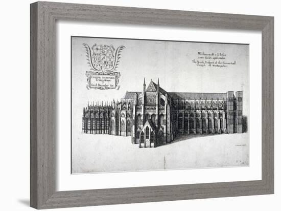 North View of Westminster Abbey, London, 1654-Wenceslaus Hollar-Framed Giclee Print