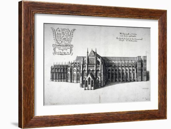 North View of Westminster Abbey, London, 1654-Wenceslaus Hollar-Framed Giclee Print