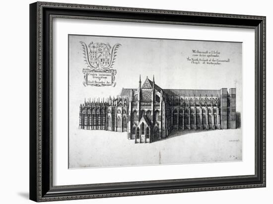 North View of Westminster Abbey, London, 1654-Wenceslaus Hollar-Framed Giclee Print