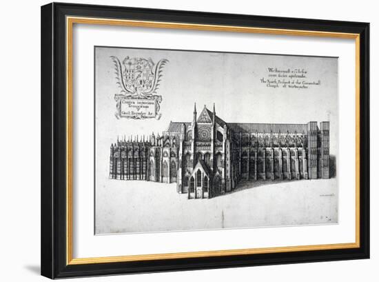 North View of Westminster Abbey, London, 1654-Wenceslaus Hollar-Framed Giclee Print