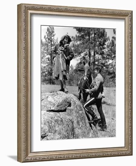 NORTH WEST MOUNTAIN POLICE, 1940 directed by CECIL B.DeMILLE Paulette Goddard and Robert Preston (b-null-Framed Photo