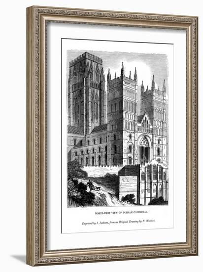 North West View of Durham Cathedral, 1843-J Jackson-Framed Giclee Print