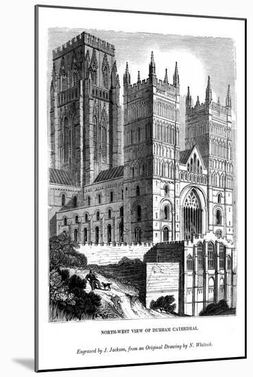 North West View of Durham Cathedral, 1843-J Jackson-Mounted Giclee Print