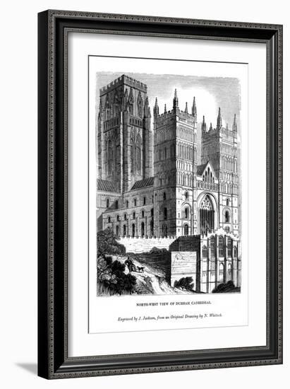 North West View of Durham Cathedral, 1843-J Jackson-Framed Giclee Print