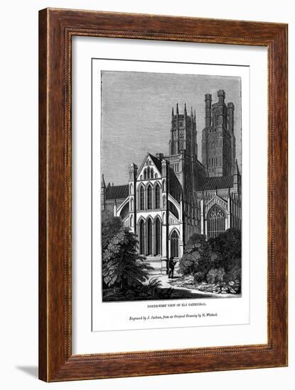 North West View of Ely Cathedral, 1843-J Jackson-Framed Giclee Print