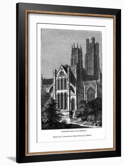 North West View of Ely Cathedral, 1843-J Jackson-Framed Giclee Print