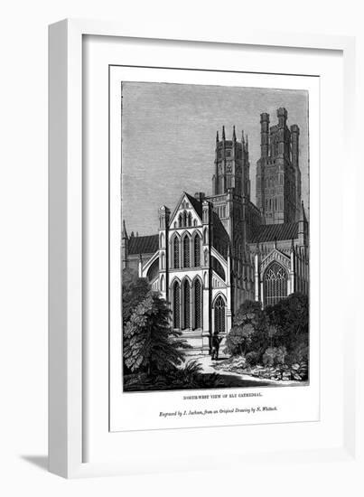 North West View of Ely Cathedral, 1843-J Jackson-Framed Giclee Print