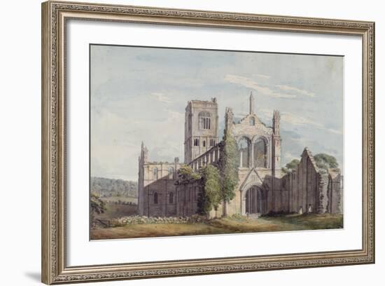 North West View of Kirkstall Abbey, 1777-Moses Griffiths-Framed Giclee Print