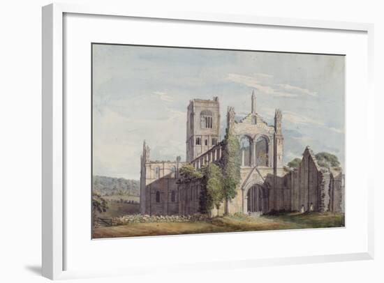 North West View of Kirkstall Abbey, 1777-Moses Griffiths-Framed Giclee Print