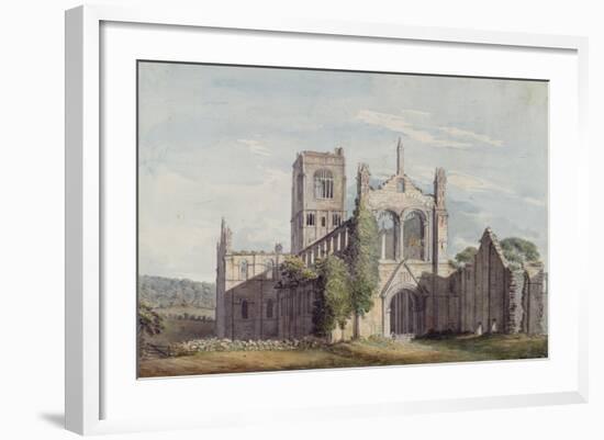 North West View of Kirkstall Abbey, 1777-Moses Griffiths-Framed Giclee Print