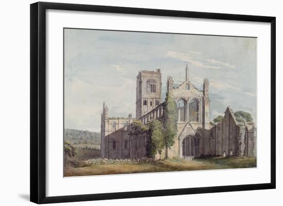 North West View of Kirkstall Abbey, 1777-Moses Griffiths-Framed Giclee Print