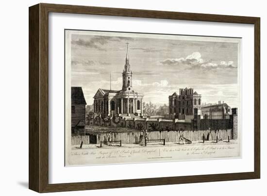 North West View of St Paul'S, Deptford, London, C1750-null-Framed Giclee Print