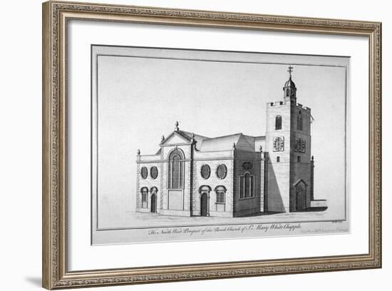 North-West View of the Church of St Mary, Whitechapel, London, C1800-Benjamin Cole-Framed Giclee Print