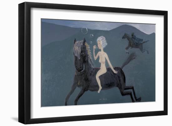 North Wind Blowing with a Horse-Zhang Yong Xu-Framed Giclee Print