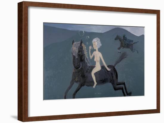 North Wind Blowing with a Horse-Zhang Yong Xu-Framed Giclee Print