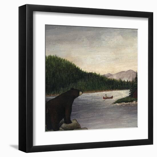 North Woods Bear II-David Cater Brown-Framed Art Print