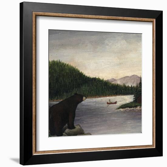 North Woods Bear II-David Cater Brown-Framed Art Print