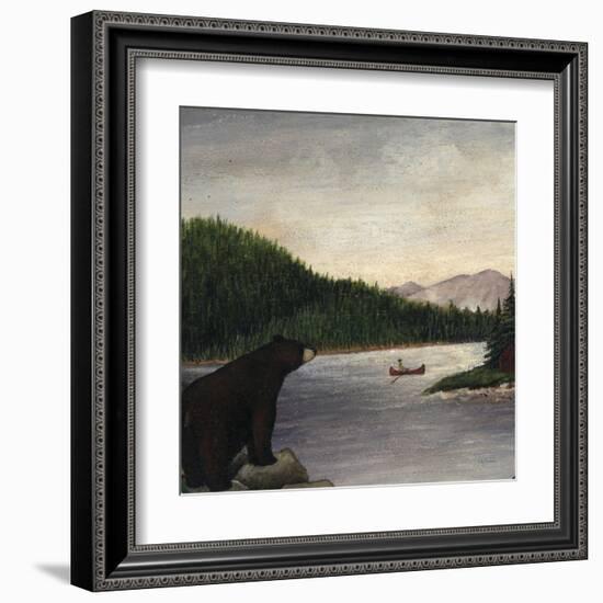 North Woods Bear II-David Cater Brown-Framed Art Print