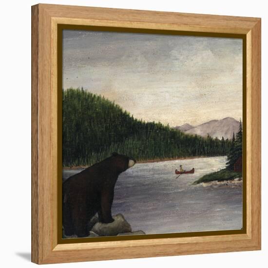 North Woods Bear II-David Cater Brown-Framed Stretched Canvas