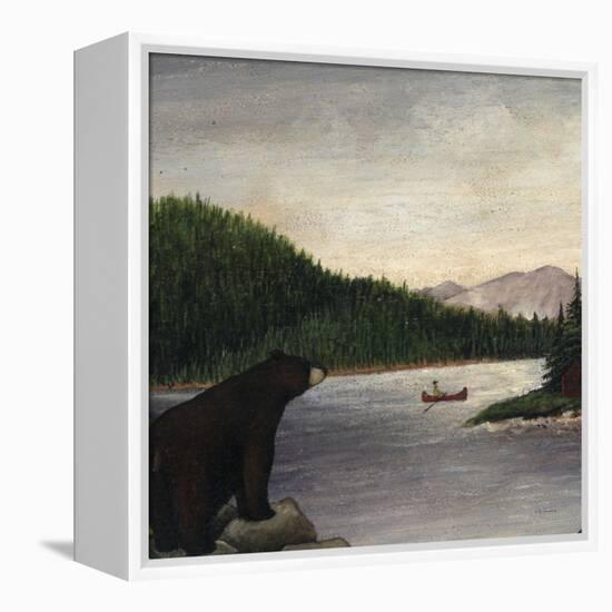 North Woods Bear II-David Cater Brown-Framed Stretched Canvas