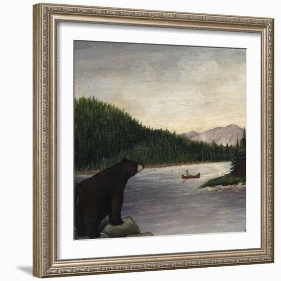 North Woods Bear II-David Cater Brown-Framed Art Print