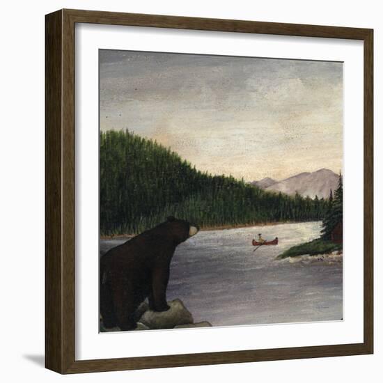 North Woods Bear II-David Cater Brown-Framed Art Print