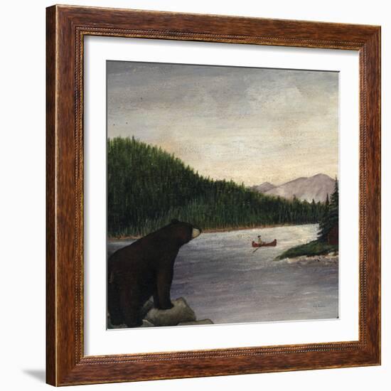 North Woods Bear II-David Cater Brown-Framed Art Print