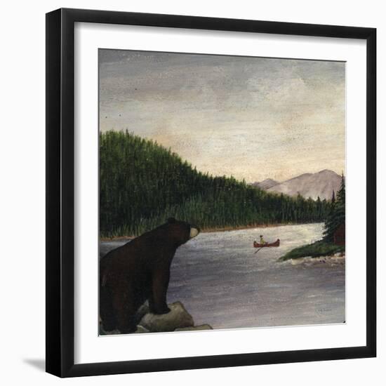 North Woods Bear II-David Cater Brown-Framed Art Print