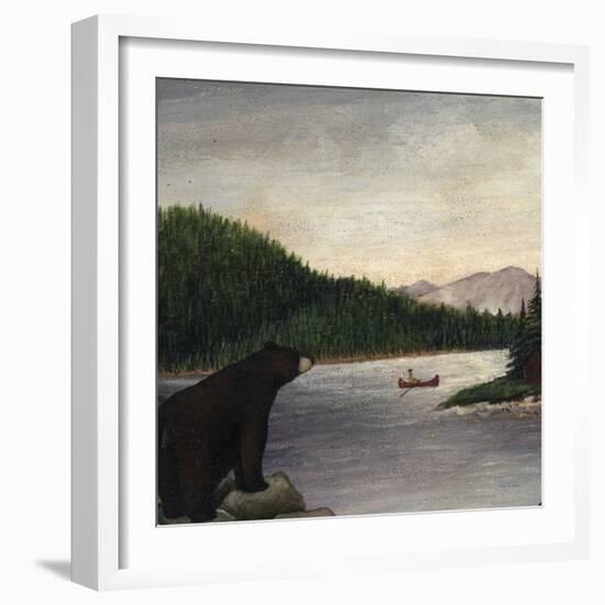 North Woods Bear II-David Cater Brown-Framed Art Print